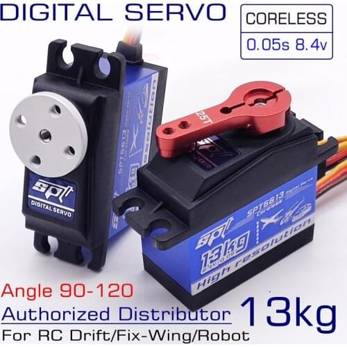 SPT5613 13kg 0.05s High Resolution Metal Gears Super High Speed 8.4v Standard Digital Servo For RC Drift Car 1:10 1:12 Airplane