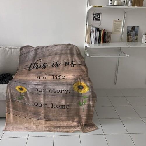 Country Farm Flower Sunflower Throw Blanket for Sofa Warm Blanket on Bed Home Bedspread Travel Fleece Blanket