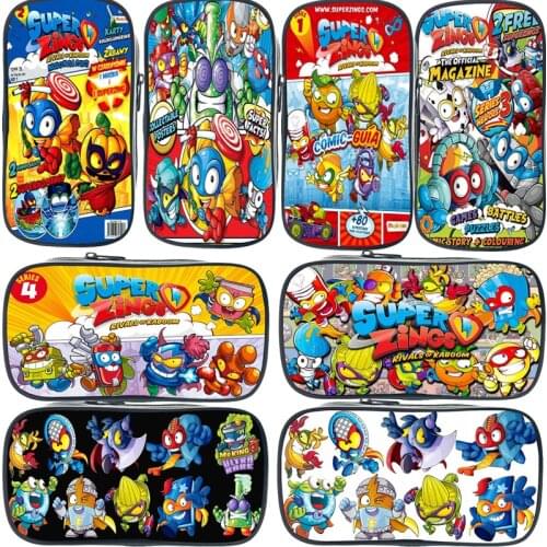 Super Zings Colorful Cosmetic Cases Children Large Capacity Pencil Holder Kids Boys Girls Stationery Storage Bags Makeup Bag