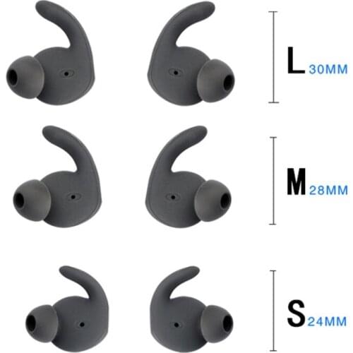 Earbud Cover In-Ear Tips Soft Silicone Skin Ear Hook Buds Replacement for Hua-wei xSport/Honor AM61 Sport Bluetooth Headset 6Pcs