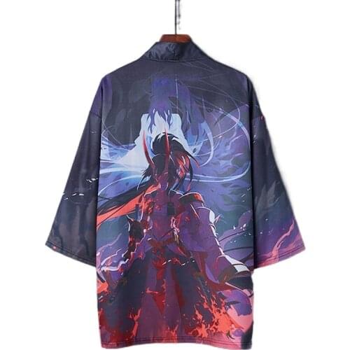 Japanese Cardigan Asian Yukata Women Harajuku Tops Jpanese Traditional Orient Ethnic Kimono Male Samurai Costume Haori V2093
