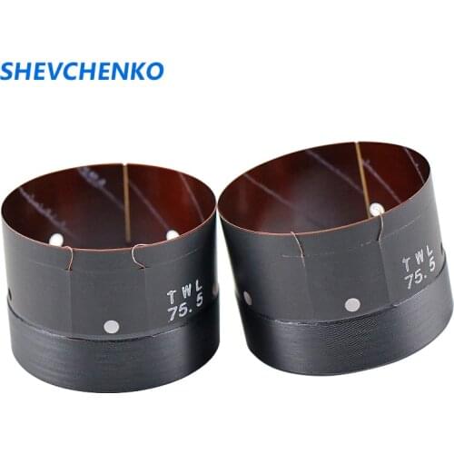 SHEVCHENKO 75.5MM Woofer Voice Coil Glass Fiber Coil Copper Wire Repair 75 Core Bass Speaker Accessories 500W-680W 2pcs