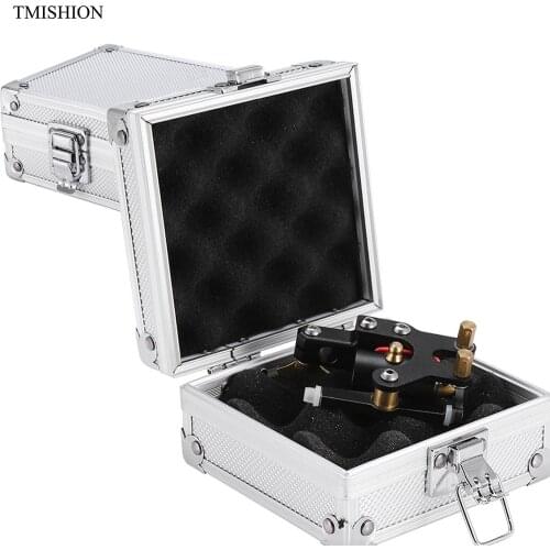 Aluminum Alloy Tattoo Machine Kit Box Storage Case Tattoo Makeup Tool Accessory Electronics Carry Organizer with Lock 11x11x6cm