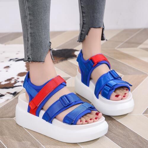 2020 Hot Woman Thick Bottom Beach Sandalias Summer Casual Open Toe Women Sport Sandals High Platform Hollow Out Wedge Shoes