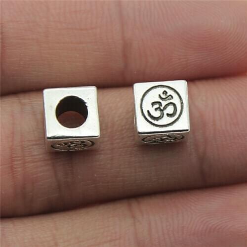 4pcs 8x8x8mm OM large hole beads spacers jewelry finding & components