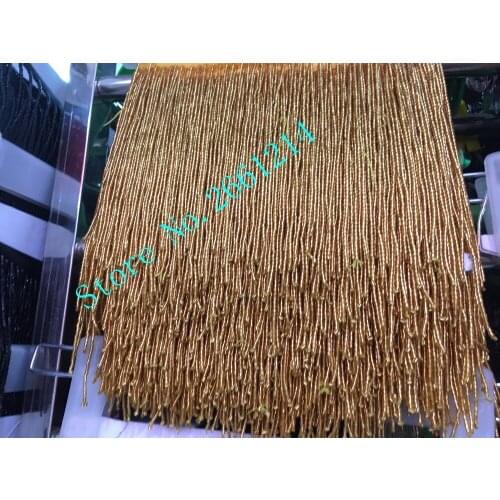 5 yards/bag BZL-55002 round beads 15cm width tassel fringe for decoration dress/fashion designer