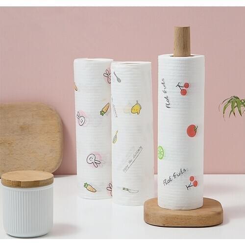 50 sheet/roll Reusable Lazy Rag Bamboo Towels Kitchen Dish Cloth Paper Towel Roll Organic Washable Dish Cloths New