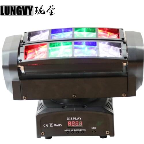 Free Shipping RGB Led Spider Beam Light Led 8x3w Bar Beam Moving Head Beam Led Spider Light