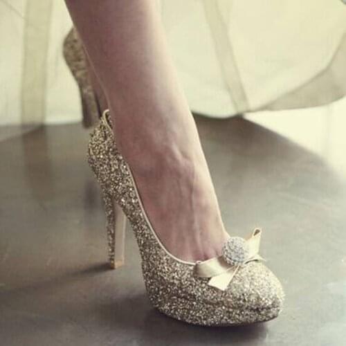 Glitter Rhinestone Ball Bling Bling Wedding Pumps Women Thin High Heels Fashion Sequins High Heeled Shoes for Ladies