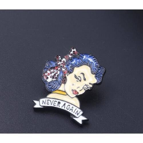 The X-Files Fox Mulder Tattoo Never Again Badge Brooch Alien 90s Scully Phone Mulder Its Me Pins Brooches for Women Men Jewelry