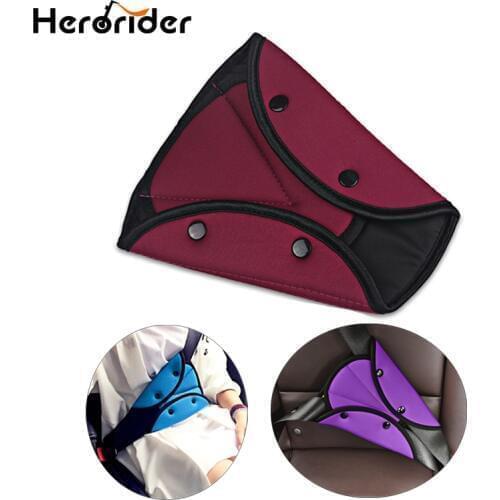 Herorider Car Safe Fit Seat Belt Adjuster Car Safety Belt Adjust Triangle Baby Child Protection Baby Safety Protector