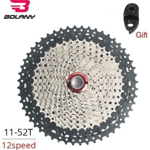 BOLANY 12 Speed 11 52t Cassette MTB Freewheel Sprocket Bicycle Accessories Mountain Bike Carbon Steel Cassette