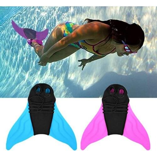 Swimming Mermaid Tail Diving Foot Flippers Pool Training Submersible Snorkeling Kids Adult Children Water Sports Fins Equipment