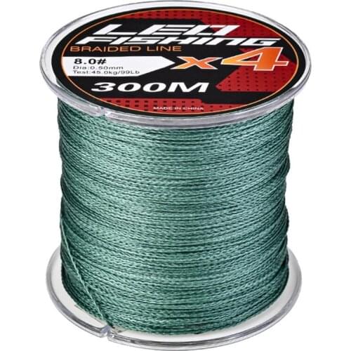 Fishing Line 300m Diameter 0.14-0.25mm 20-41lb PE Braided Floating Line Smoother Wear-resistant Thread Floating Fishing Line