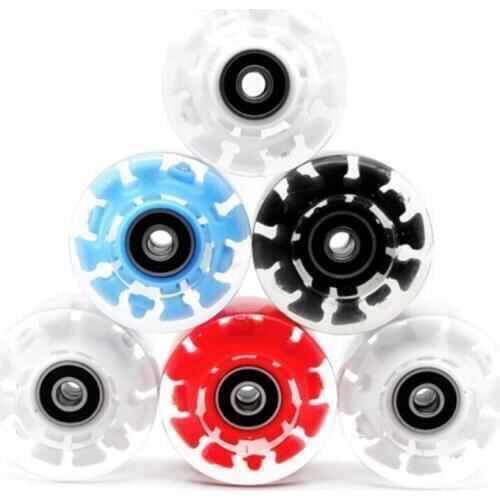 Hot 4Pcs/pack Micro Scooter Flashing Roller Back Rear Skateboard Scooter Ball Roller Wheels Skate Wheels Glow Skate Flash Wheel