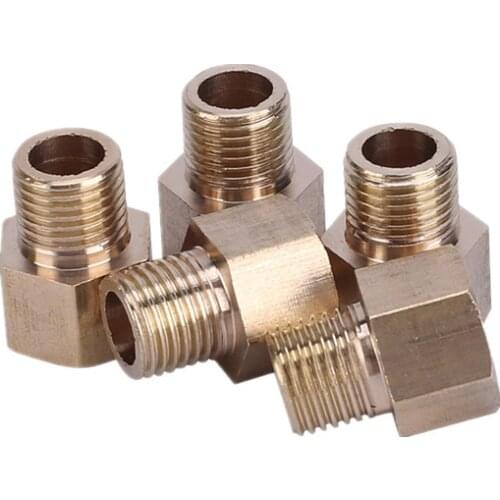 M8 M10 M12 M14 M16 M18 M20 Metric Female To Male Thread Brass Pipe Fitting Adapter Coupler Connector For Fuel Gas Water