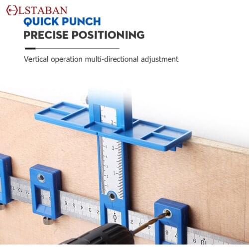 Furniture Adjustable Drilling Dowelling Hole Saw Locator Drill Template Guide For Door And Drawer Handle Installation Tools