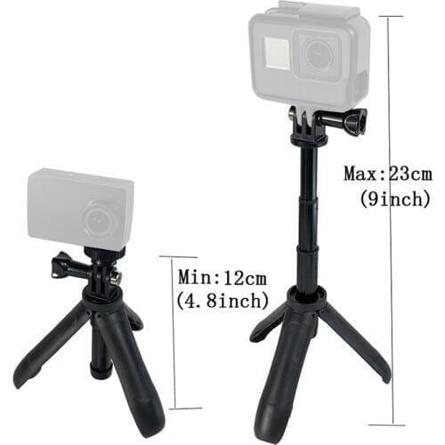 Mini Extension Pole with Tripod Desktop Mini Selfie Stick Bracket for Gopro Hero 5/6/7 Sports Camera