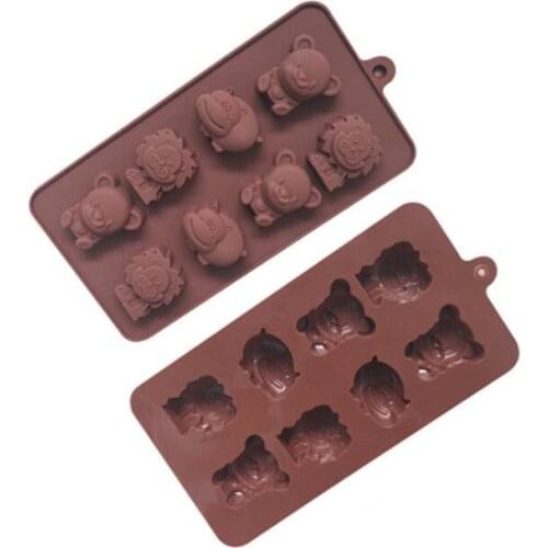 Fashion Hot Hippo Lion Bear Shape Silicone Mold, Jelly, Chocolate, Soap ,Cake Decorating DIY Kitchenware LX2139