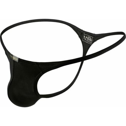 Men Thongs Underwear T Back G String Panties Nylon Ice Silky Low Waist Briefs Sexy Jockstrap Men Lingerie Thong Underpants