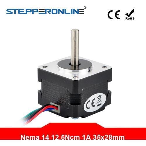 Nema 14 Stepper Motor Bipolar 1.8 Degree 12.5Ncm(17.7oz.in) 1A 4-lead 35x28mm 3D Printer CNC Robot