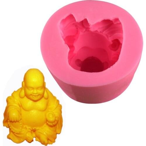 2020 New Cake Chocolate Mould Buddha Candle Molds Silicone Mold for Soap Candle Making Decorating Gypsum Resin Craft Molds