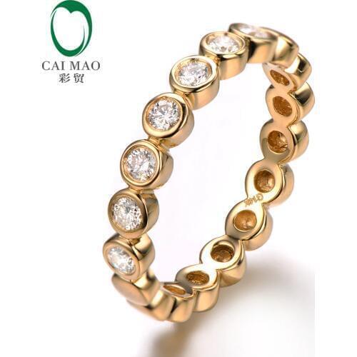 Half Eternity 0.28ct Round Bezel Set Diamond Engagement Wedding Band