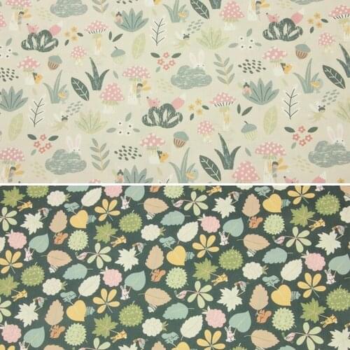 Wholesale Brand Design 100% Cotton Fabric By The Yard Printed Cartoon Flowers Sew Dress Clothes Home Decor DIY Handmade Material