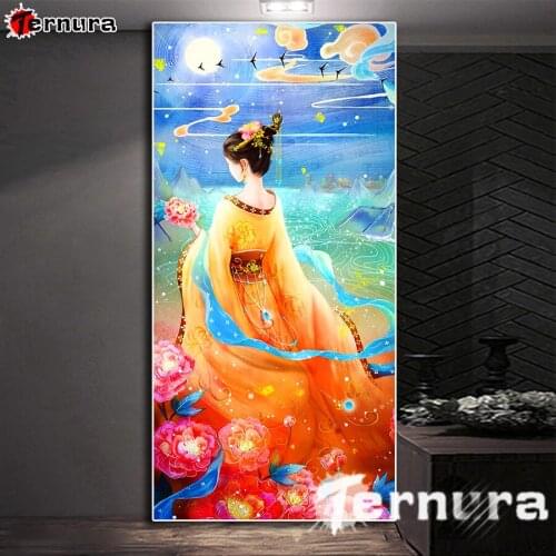 Fantasy woman Full Square Diamond Painting Cross Stitch Oriental beauty DIY Picture 5d Diamond Embroidery Mosaic Decoration Gift