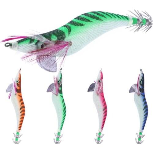 13.5cm Squid Jigs Fishing Lures Wooden Shrimp Fishing lure Wobblers Lake Fishing
