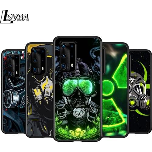 DJ Man Antigas Mask for Huawei P40 P30 P20 P10 Pro Lite E Plus 4G 5G P9 P8 Lite P Smart Z S Plus Soft Black Phone Case
