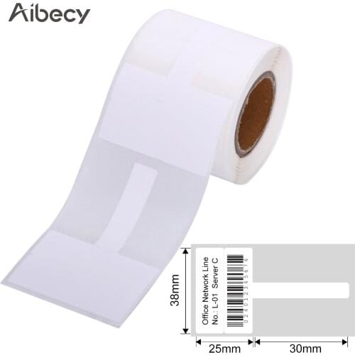 Aibecy Cable Label Self-Adhesive Thermal Printing Sticker Paper Waterproof Oil-Proof Tear Resistant Label Tape for Cables Wires
