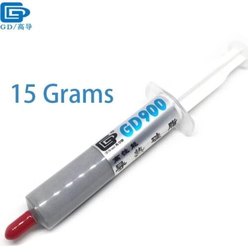 GD900 Thermal Conductive Grease Paste Silicone Plaster Heatsink Compound Net Weight 15 Grams High Performance Gray SY15