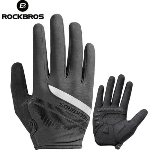 ROCKBROS Cycling Mens Gloves Spring Autumn Bike Cycling Gloves Sports Shockproof Breathable MTB Mountain Bike Gloves Motorcycle