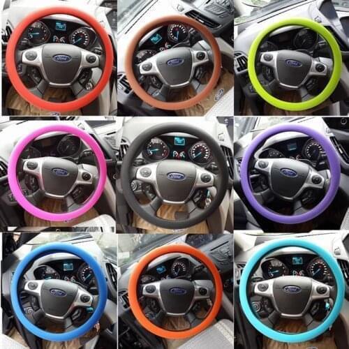 High Quality Food Grade Silicone Auto Steering-Wheel Cover Anti-slip for 36-40CM Car Styling Steering Wheel
