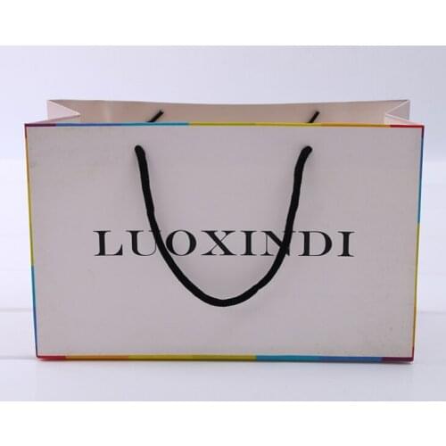 High Quality Wholesale Boutique Luxury Custom Color Printed Paper Gift Shopping Retail Bags With Logo And Handles --XP2158
