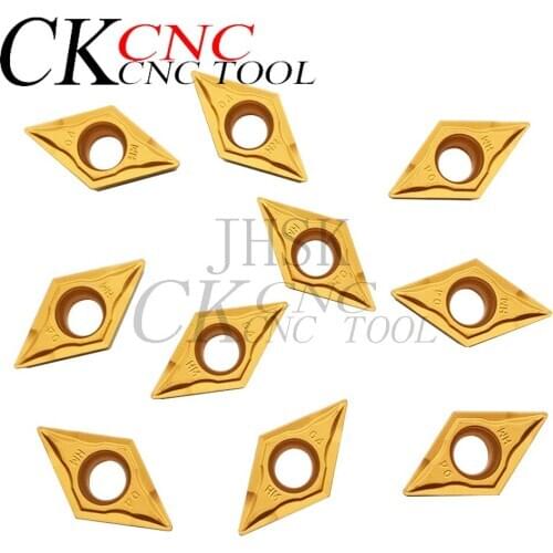 10pcs DCMT070204-HM YBC251 DCMT11T304-HM YBC251 Lathe Cutting Tools CNC blade alloy carbide cutting tool Turning Inserts