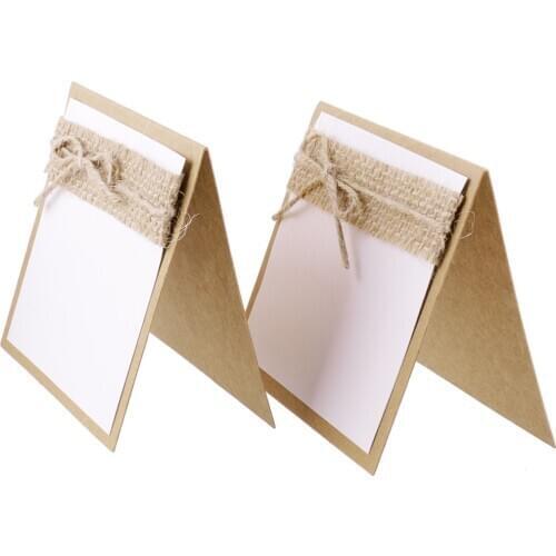 10pcs Table Name Place Card with Ribbon Decoration For All Occasions