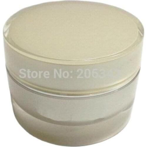 15g pearl white acrylic cylinder-shape cream bottle,cosmetic container,,cream jar,Cosmetic Jar,Cosmetic Packaging