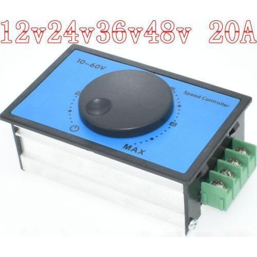 20A PWM Motor Speed Regulator DC Motor Speed Controller Brushed Reducer Motor Governor Switch Regulator Module 12V 24V 36V 48V