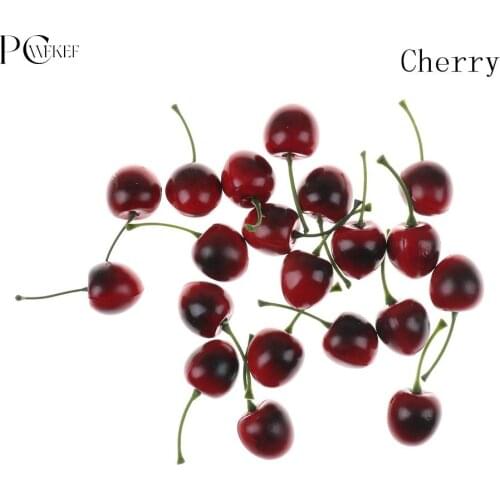 20pcs Mini Artificial Fruit Peach Foam Cheap Apple Cherry Simulation Fake Fruit Home Wedding Party Food