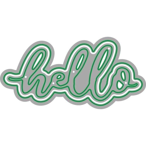 2021 AliliArts Metal Cutting Dies hello diy Scrapbooking Photo Album Decorative Embossing PaperCard Crafts Die