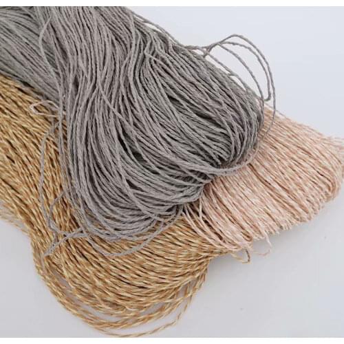 500g Summer Raffia Yarn Crochet Natural Paper Straw Threads Handcrafts For DIY Knitting Hat Handbag Purse Basket Rattan Material