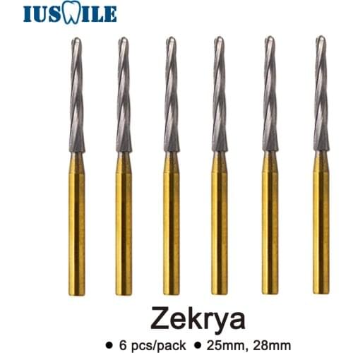 6 PCS Dental Tungsten Carbide Burs Zekrya Surgical Polishing Drills