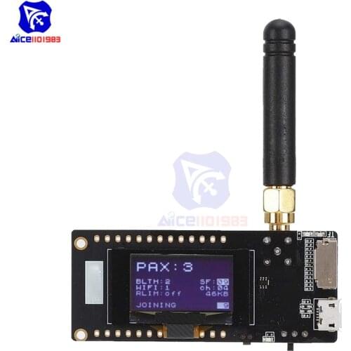 Diymore LoRa32 V2.1 ESP32 0.96 Inch OLED LCD SD Card SMA Antenna IP5306 WIFI Bluetooth Module 868MHz/915MHz/433MHz for Arduino
