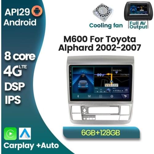 HD 6G+128G Android10 Car Stereo Radio Multimedia Player for Toyota Alphard 2002-2007 with DSP Carplay 4G Navigation 2 DIn No Dvd