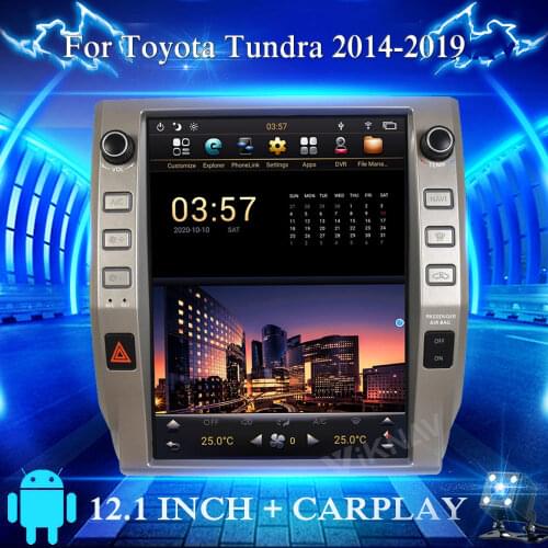 Car Stereo Vertical Screen 12.1inch Android Car Radio For Toyota Tundra 2014-2019 Car Multimedia Player Carplay Gps Navigation