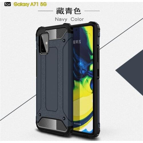 For Fundas Samsung Galaxy A71 5G Case For Galaxy A71 5G Cover Wrapped Armor Hybrid PC+TPU Shockproof Capas Cover Samsung A71 5G
