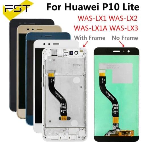 5.2 Inch AAA Quality LCD With Frame For HUAWEI P10 Lite Lcd Display Screen For HUAWEI P10 Lite WAS-LX1 WAS-LX1A WAS-LX2 WAS-LX3