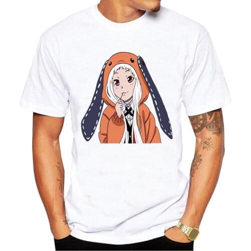 Kakegurui Twin mens T-shirt funny face tops Cool fashion short-sleeved shirt Joker Clothes streetwear